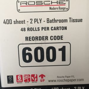 Rosche 6001  2ply 400 Sheet Toilet Paper