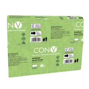 ConV, Single 1ply Multifold Hand Towel, 200 sheets / pack x 16 packs per carton (7211 )